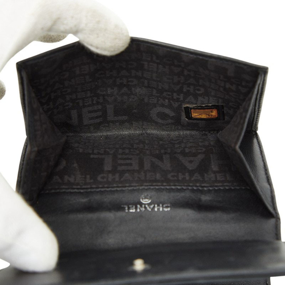 CHANEL Authentic Black Leather Wallet - Picture 7 of 10